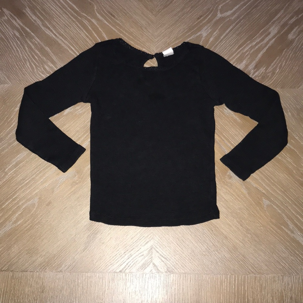 GAP KIDS GIRLS RIBBED LONG SLEEVE T-SHIRT
